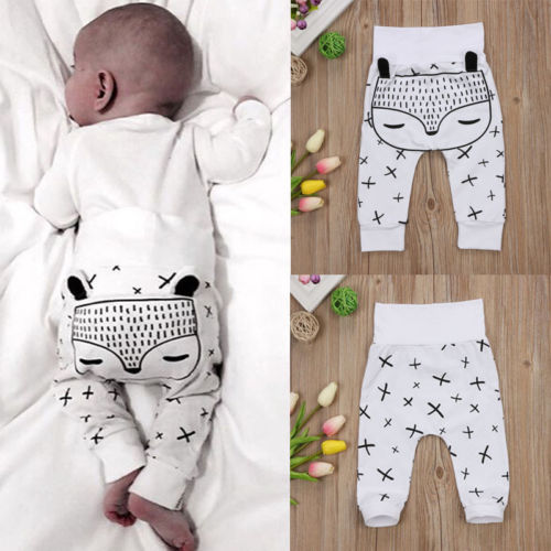 Kids Peuter Pasgeboren Baby Jongens Meisje Broek Hoge Taille Lange Harembroek Broek Leggings Bottom