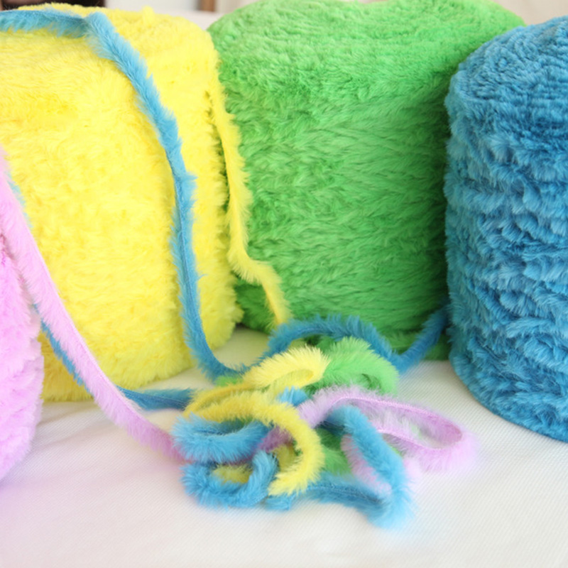 50g/Rolle Plüsch Kunst pelz flauschiges Garn Häk elgarn zum Stricken von Strickjacke Schal Pullover Schal Hands trick garn Näh zubehör