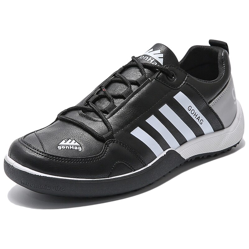 Mode Sneakers Zwarte Mannen Schoenen Outoor Mannen Casual Schoenen Zomer Schoenen Voor Mannen Ademend Non-Lederen Casual Schoenen 44: Black / 7