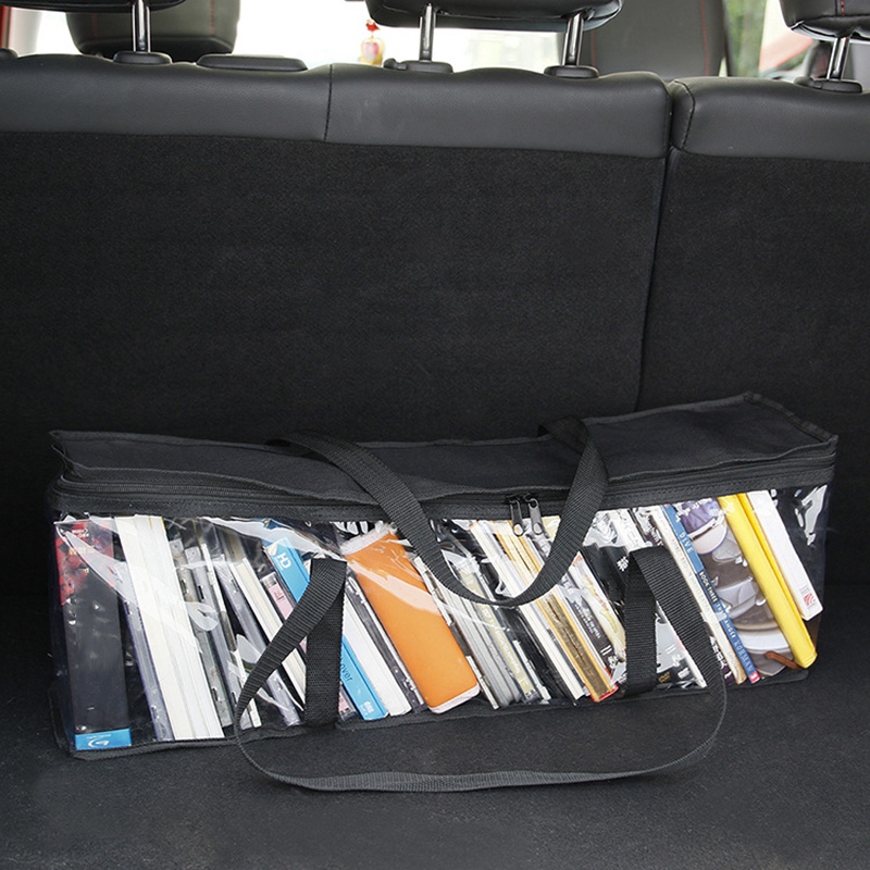 Porta DVD a prueba de polvo, soporte transparente con cremallera para CD, protector portátil con asa, bolsa de almacenamiento, organizador, bolsa de tela Oxford