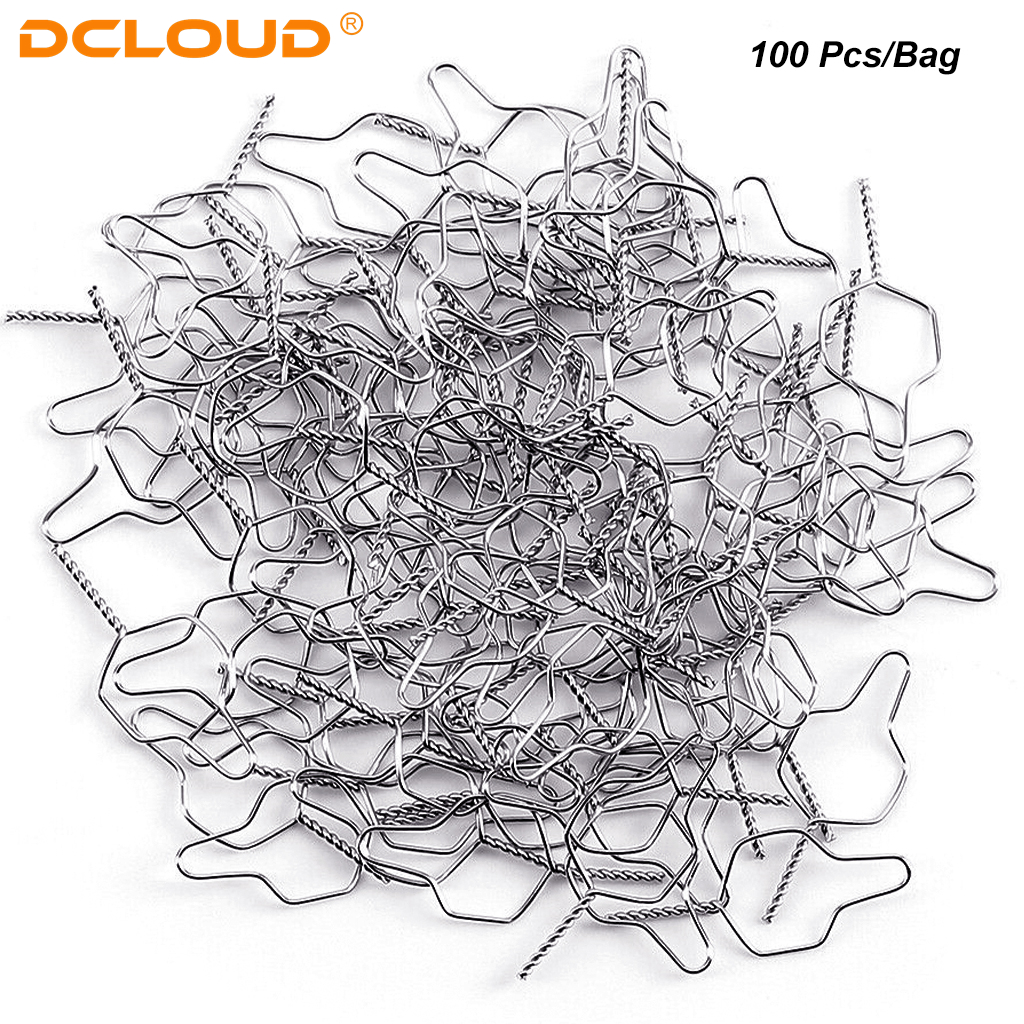 100pcs/pack Ortodoncia Dental Kobayashi Alambre Largo / Corto Ortopedia Metal Abrazadera Bracket Alambre 008/010/012/014 Material del dentista