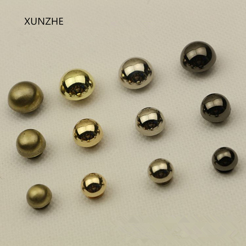 XUNZHE 20 Pcs Bag bottom Mushrooms rivets Buttons screw for shoes bags Hardware accessories for clothes zinc alloy strap