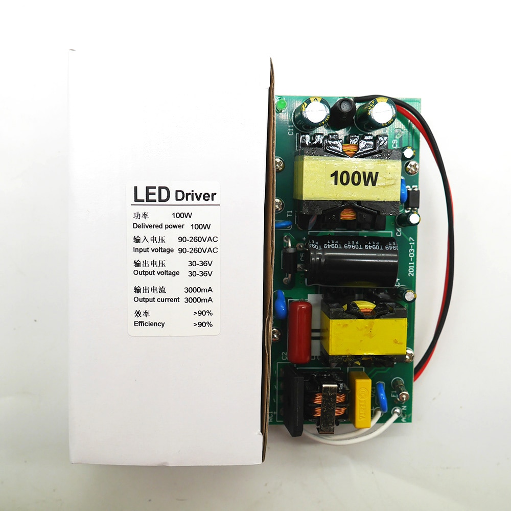 100W LED Power Supply Driver For 100 Watt High Power LED Light Lamp Bulb;AC90V-260V input Voltage; Output Current 3000MA