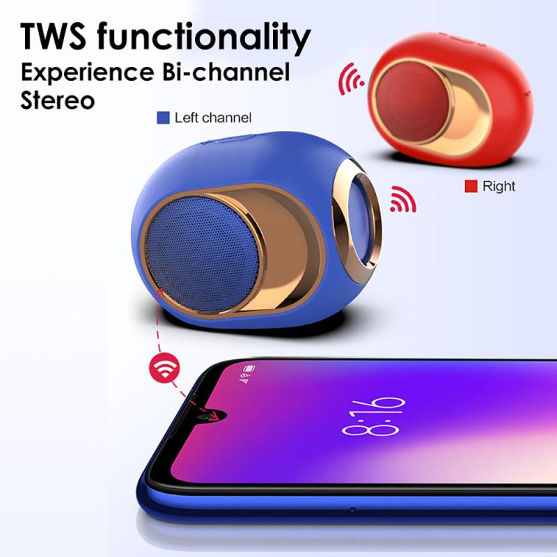 Altavoz X6 Bluetooth 5,0, altavoz inalámbrico, columna TWS, barra de sonido resistente al agua, soporte estéreo, TF AUX USB FM para teléfono PC