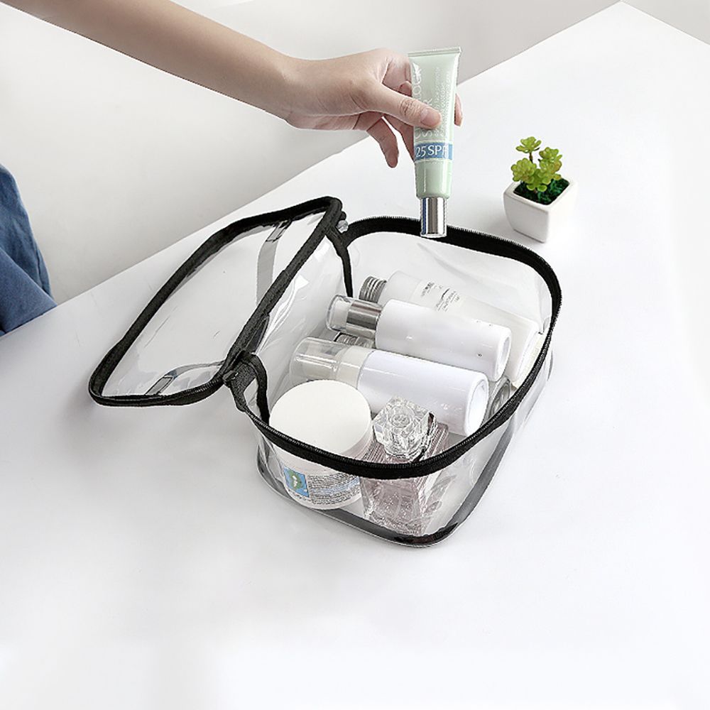 Transparante Cosmetische Zak Waterdichte Pvc Make Pouch Draagbare Rits Toilettas Diversen Container Reizen Baden Organizer