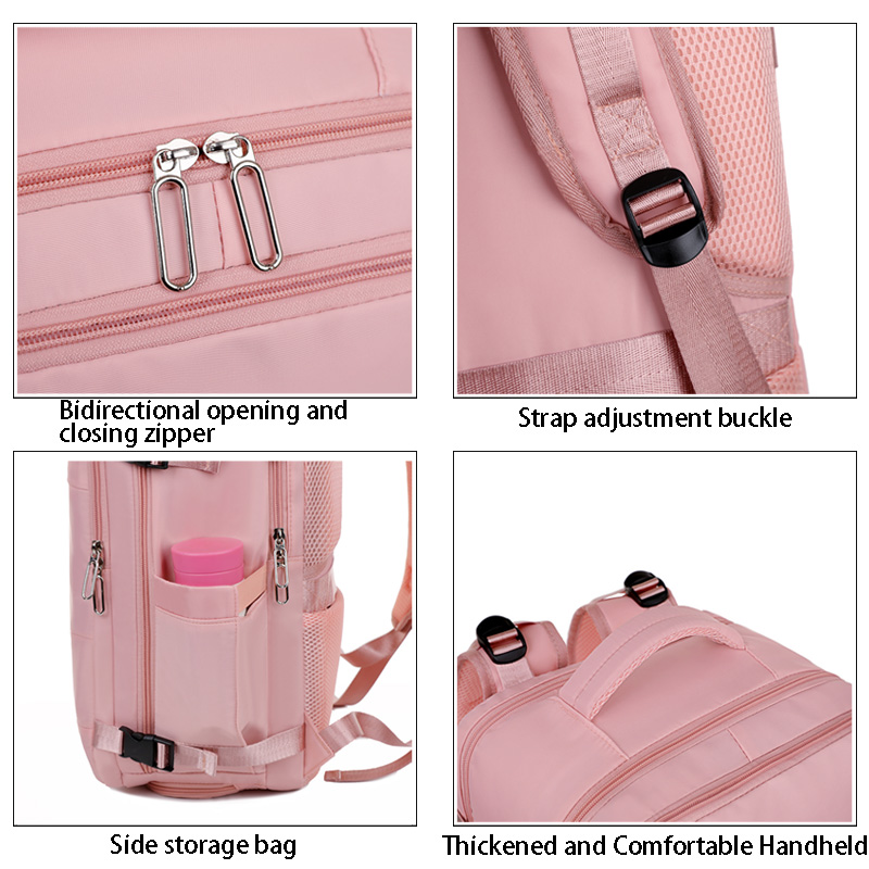 Travel bag, independent shoe compartment, large capacity luggage bag, solid color backpack, business commuting computer bag