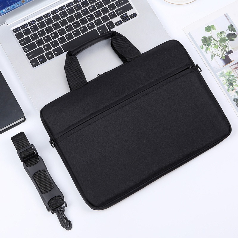 1pc solid color simple and lightweight laptop bag, portable business laptop bag, zipper style laptop bag, perfect