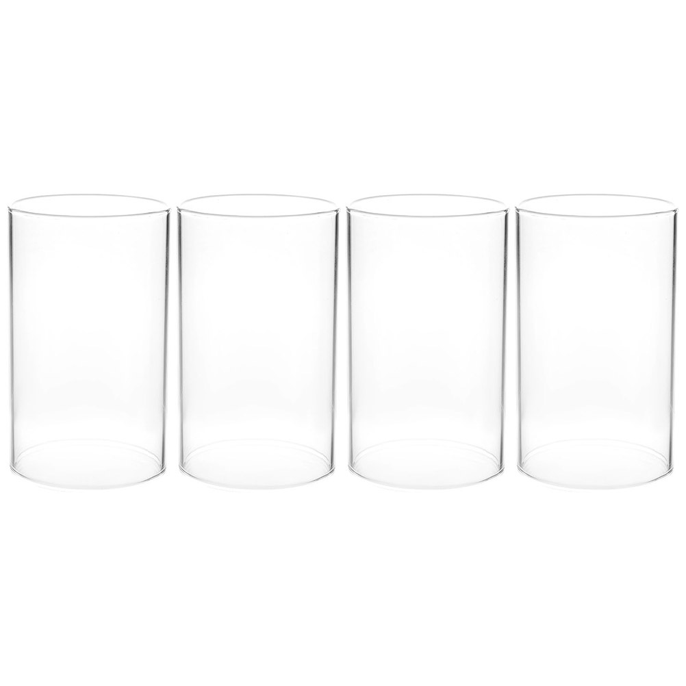 Decorazioni per candele antivento multiuso in vetro da 4 pezzi: 15X7X7CM