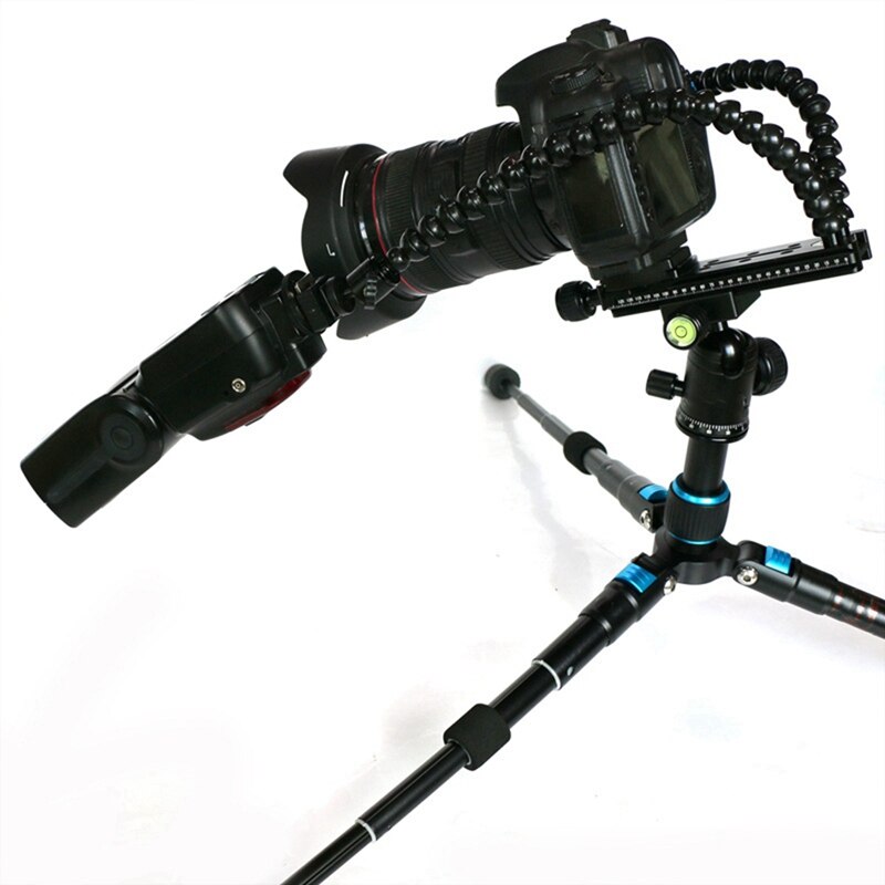 1 Pcs Flexible Arm Bracket Bendable Flashlight Stand & 1 Pcs Aluminum Alloy Diving Underwater Tray Kit