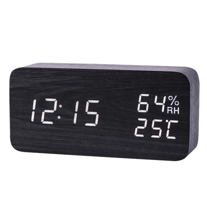 Horloges de Table numériques de bureau | Horloge Led moderne, température humidité électronique: type  1