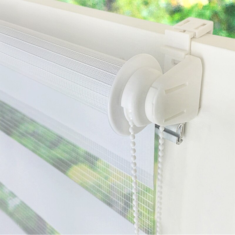 Newest Day Night Zebra Roller Blind Double Translucent or Blackout Vision Curtains for Window and Door with Install Accessories