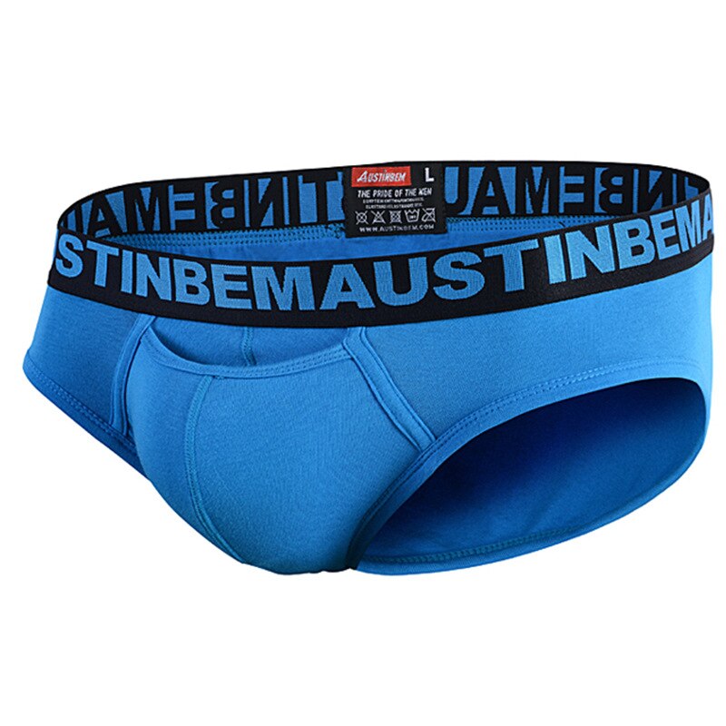 Brand AUSTINBEM Cotton Men solid Underwear solid Briefs Men cuecas Soft Underpants Men Panties: 1 / L