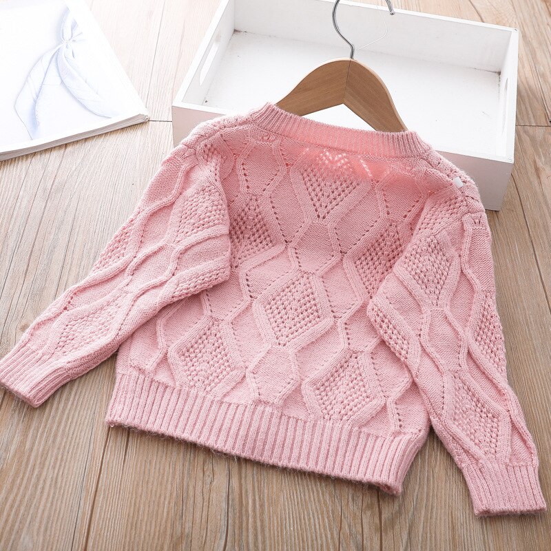 Bebê meninas casaco cardigan primavera moda infantil bonito malha roupas crianças jaqueta de algodão tricô camisola roupas para a menina