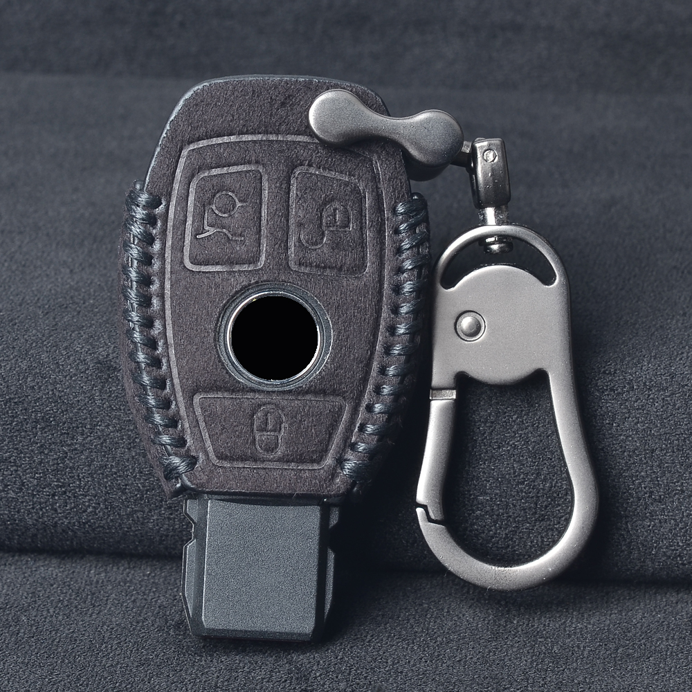 etui na kluczyk samochodowy klucz pokrywa robić Mercedes Benz A B C Class W203 W211 W204 CLS CLK 2017 E Class W213 2018 S class CLA SLK AMG brelok robić kluczy: zielony