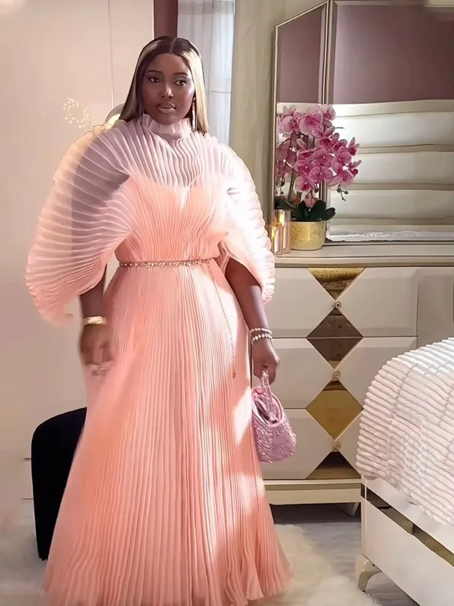 MIA XU Miyake Plissee Falten 2024 Herbst Neues Plus-Size-Kleid Handgefertigte Dolds Elegantes, brustfreies Abendkleid Damenbekleidung