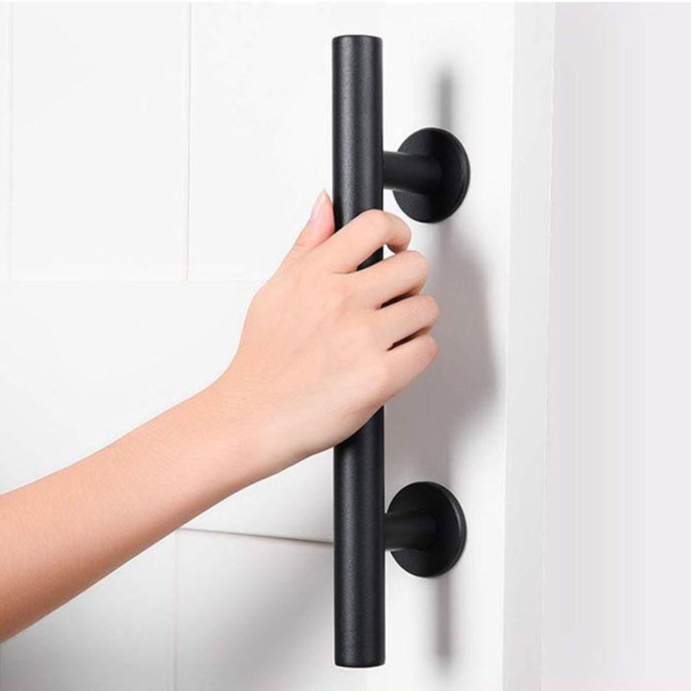 Black Steel Sliding Barn Door Handle Pull Cabinet Flush Hardware Set Indoor Interior Door Handle Flush Pull Set