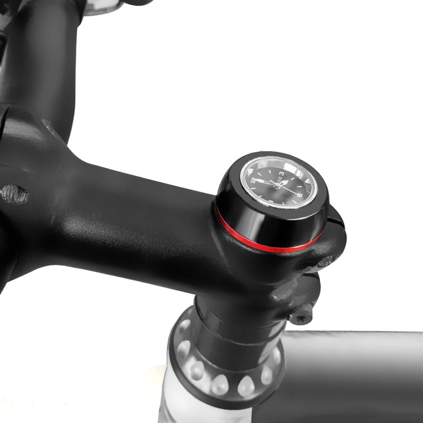 Waterproof Bicycle Headset Stem Watch Computer Bike Vehicle Clock Cycling Head Parts Timepiece Headset Top Cap Stem Cover
