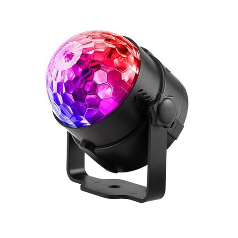 Sound Activated Roterende Disco Ball Dj Party Verlichting 3W 3LED Rgb Led Podium Verlichting Voor Kerst Bruiloft Geluid Party lichten: no Control / eu stekker