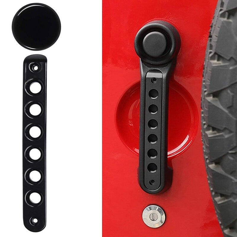 Side Deurklink Insert Grab Handle & Push Button Knoppen Cover Trim Voor Jeep Wrangler Jk Jku 2007