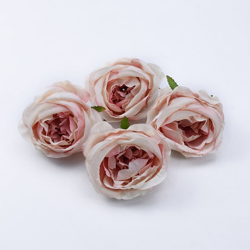 30/50pcs 7 CM silk roses Artificial flowers for Home decoration Christmas Wedding Diy Headwear brooch supplies Scrapbook: 6 / 30pcs