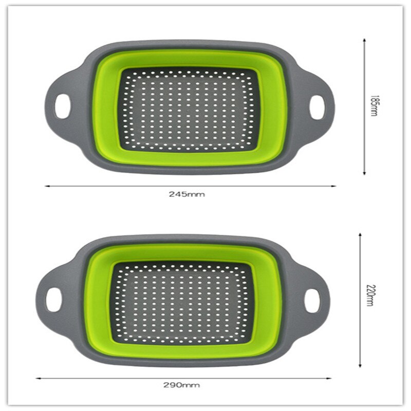 Keuken Accessoires Gereedschap Opvouwbare Fruit Groente Wasmand Zeef Draagbare Vergiet Inklapbare Afdruiprek Keuken Gadgets