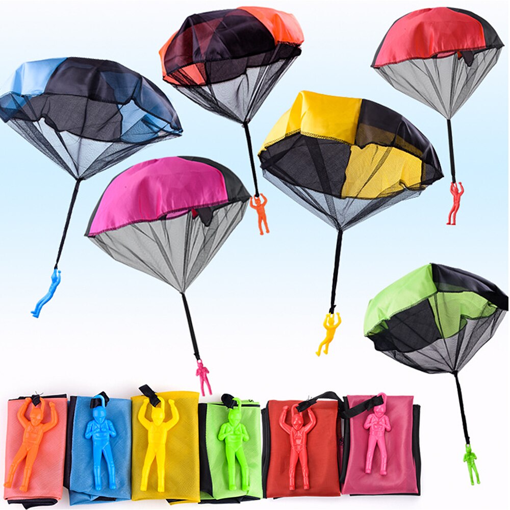 6 PCS Fallschirm Spielzeug Sport Werfen Spielzeug Outdoor Camping Fliegen Fallschirm Spielzeug Kinder Kinder Unterhaltung