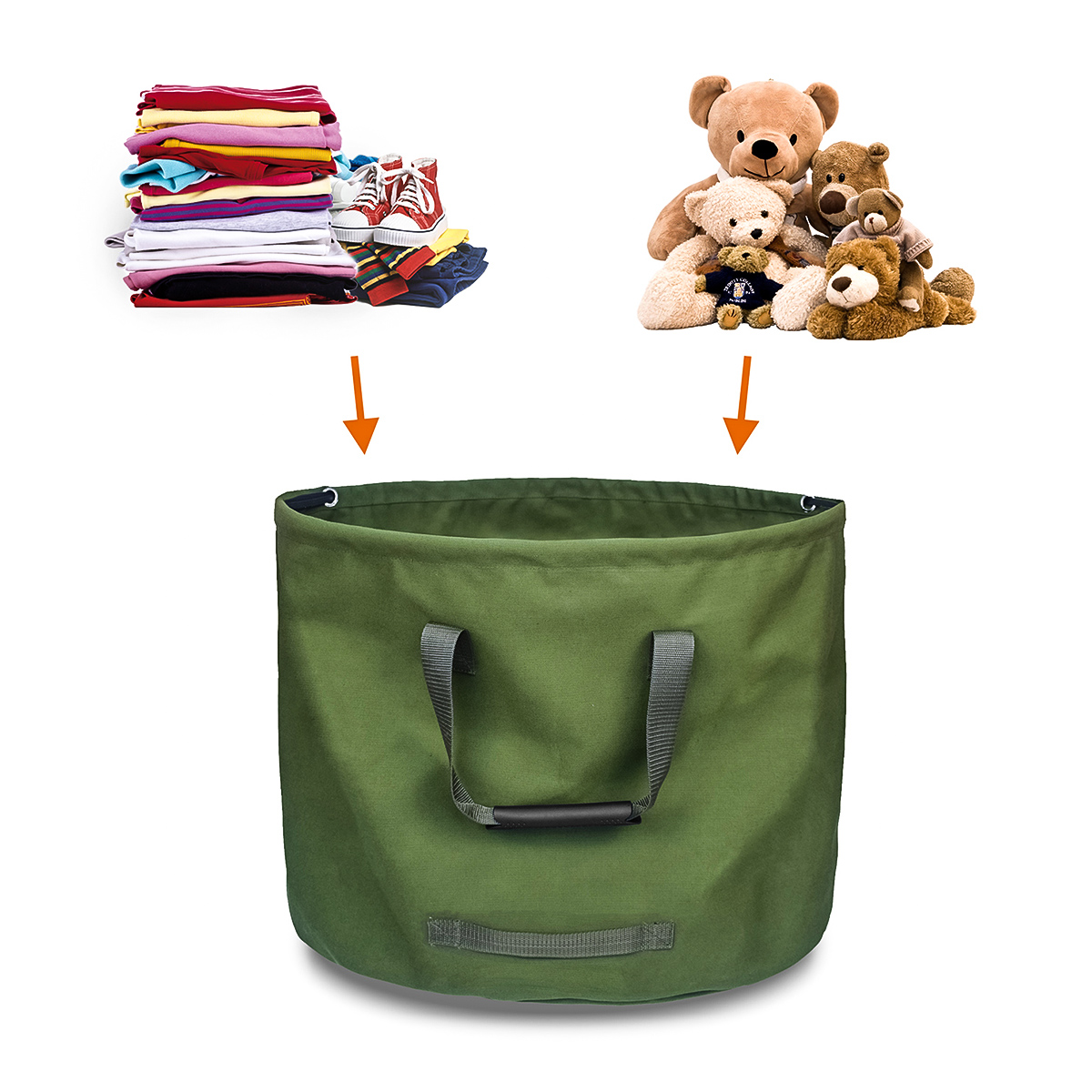 Toile verte pliable étanche de 33 Gallons, sacs à déchets de jardin robustes pour recueillir les Branches, les feuilles et autres déchets de jardin