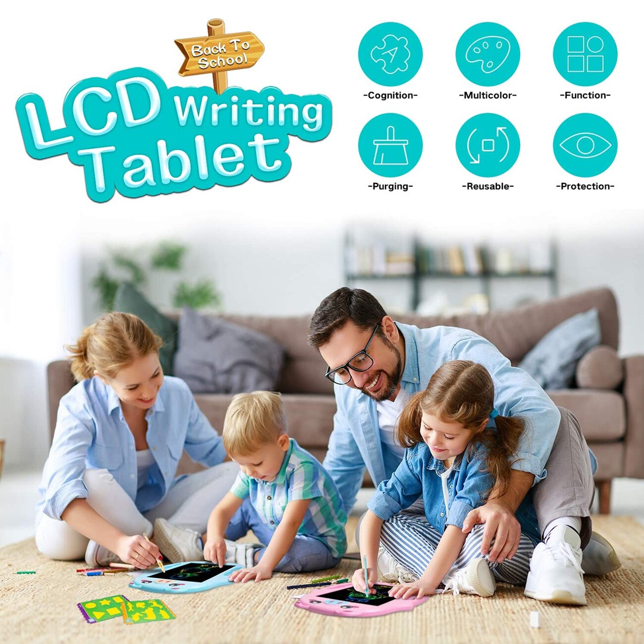LCD Writing Tablet 9Inch Electronic Writing Doodle Board Drawing Board Smart Paper Drawing Tablet Birthday Educational Toy
