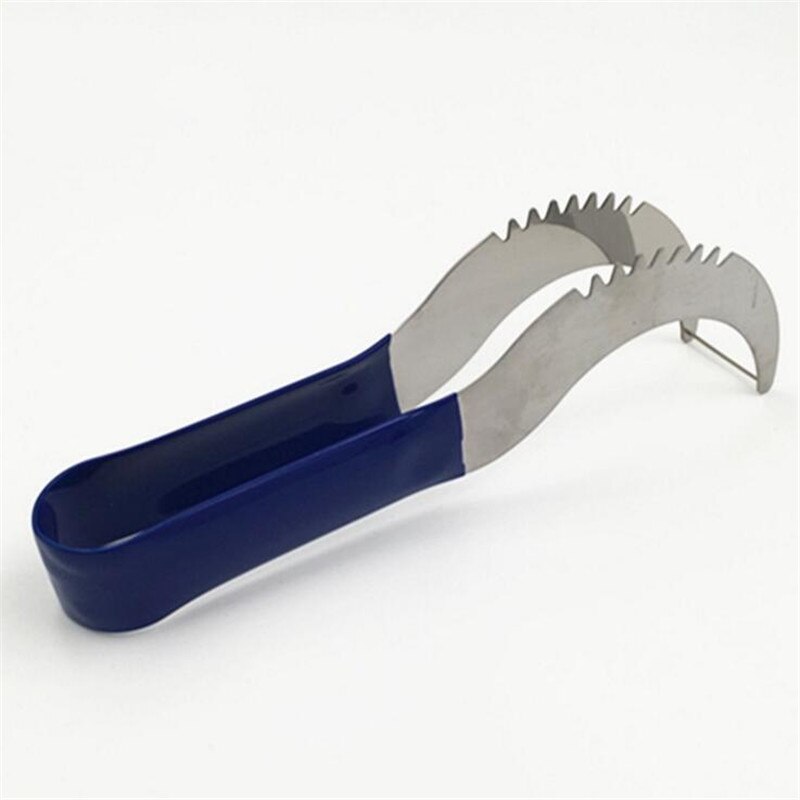 FEIGO 1 stks Fruit Mes Watermeloen Snijmachine Staal Cutters Cantaloupe Splitter Cutter Plastic Handvat Tang Fruit Gereedschap Keuken H09: F09 Blue