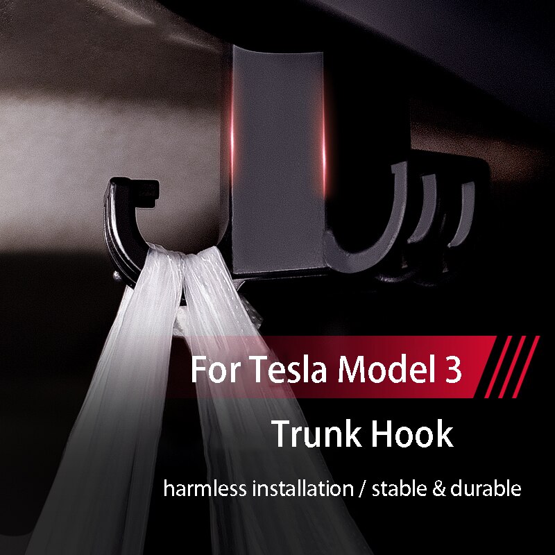 Kofferbak Haak Voor Tesla Model 3 Abs Functionele Auto Interieur Accessoires Kofferbak Bagage Handige Haak Voor Tesla