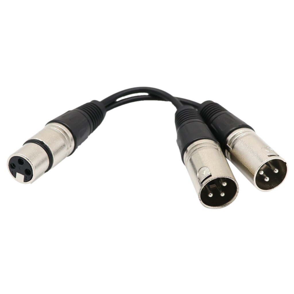 Microphone / Mic Cable / XLR Patch Balanced Audio Mic Extension Cables 1 Female to 2 Male Plug