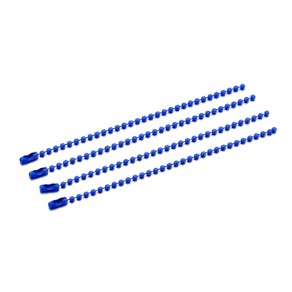 20 sztuk/paczka Multicolor metalowa kula łańcuszki z koralików Spry malowane breloczki klucz wisiorki złącze dla DIY brelok tworzenia biżuterii: blue