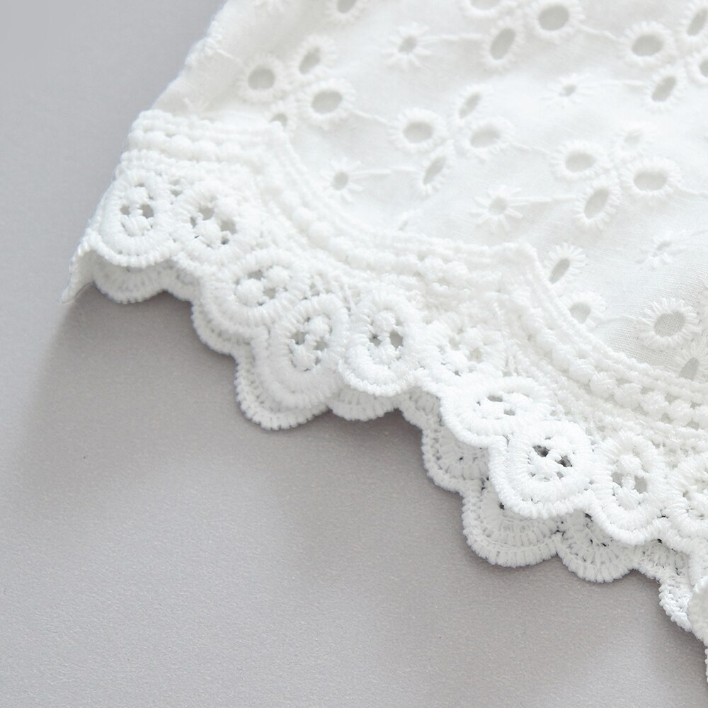 PatPat – short en dentelle blanche pour bébé fille, vêtement pour tout-petit
