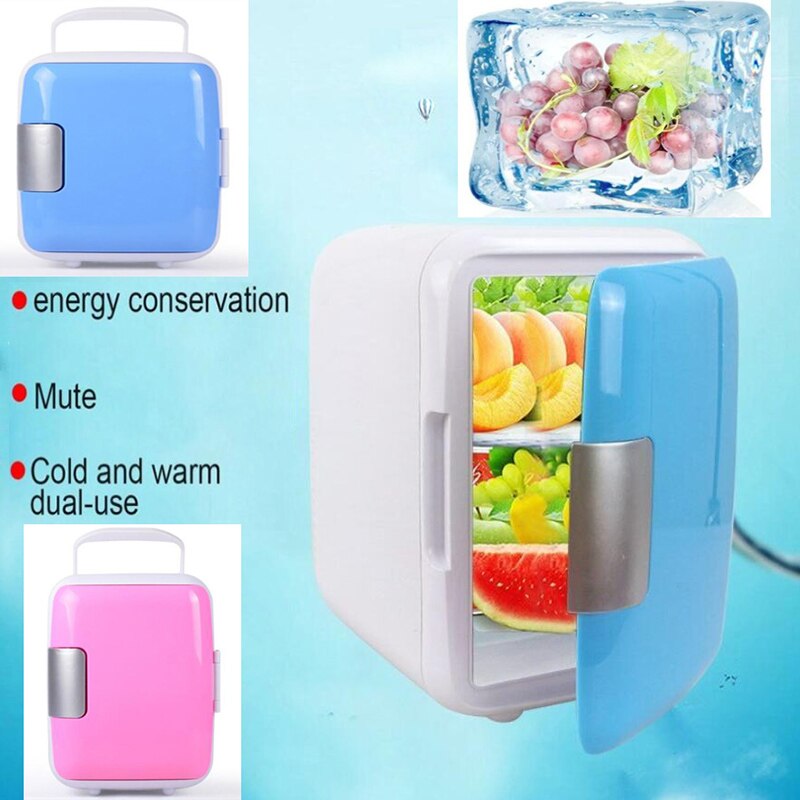 4L Mini Refrigerator Car Cold Warm Dual Purpose Household Freezer Portable Car Travel Food Fruit Storage Refrigeration Machine