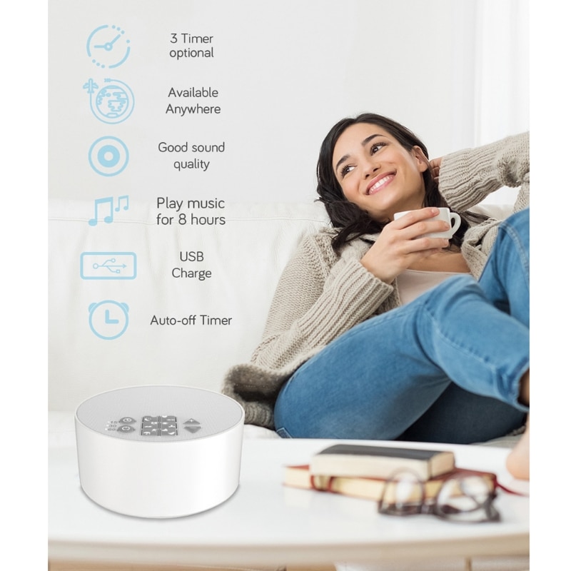 Baby Adult White Noise Machine Sleep Sound Machine with 12 Soothing Sound Q1FE