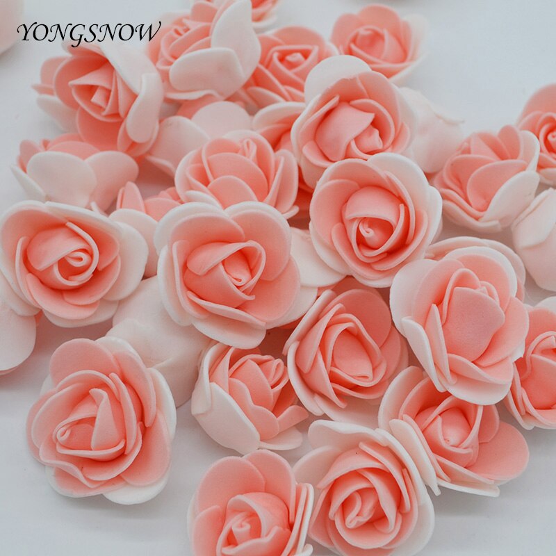 50 teile/los DIY Handarbeit Schaum Blumen 3,5 cm Rose Blume Kopf Künstliche PE Schaum Rose Hochzeit Dekoration Scrapbooking Handwerk