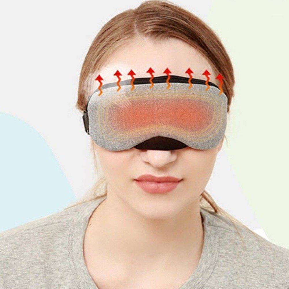 Hete Stoom Eyepatch Massager Usb Temperatuurregeling Warmte Stoom Oog Cover Te Verlichten Puffy Dark Cirkel Droge Ogen Stress Massage