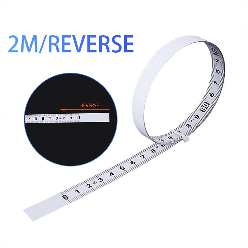 Miter Track Tape Measure Self Adhesive Metric Steel Ruler Miter Saw Scale For T-track Router Table Saw Band Saw Woodworking Tool: 2m