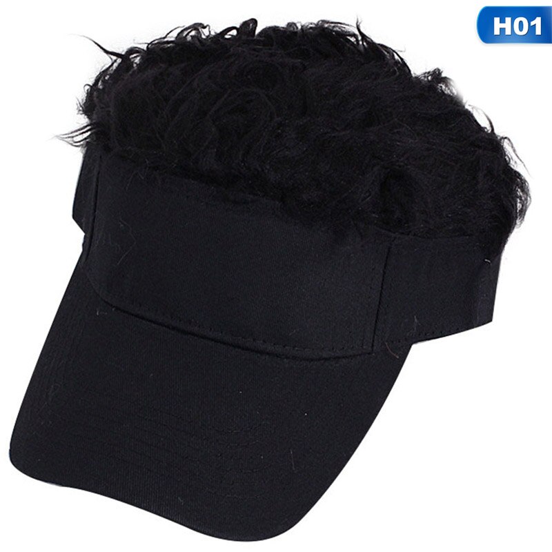 Unisex Baseball Cap With Spiked Hairs Wig Baseball Hat With Spiked Wigs Sport Casual Concise Sunshade Adjustable Sun Visor: 01