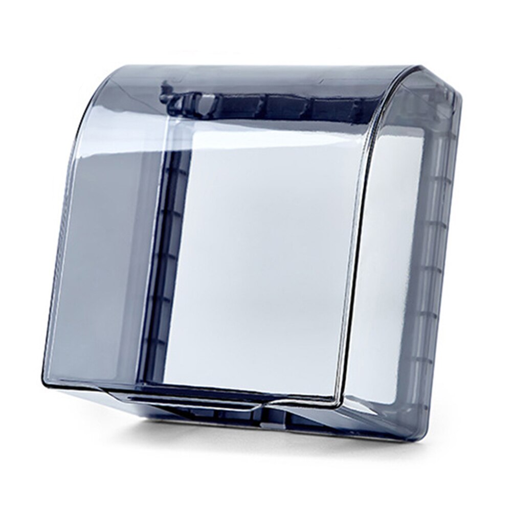 Wall Socket Protection Case Clear Switch Dust Cover Rectangular Power Socket Cover Box Waterproof Household Supplies: Black-High 