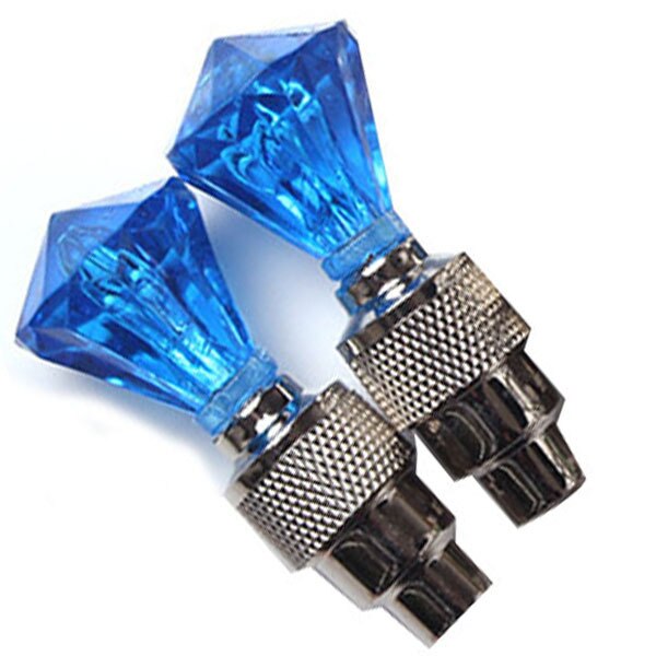 2 Stuks Fietsverlichting Motion Sensor Led Verlichting Met Batterijen Voor Road Mtb Mountainbike Band Band Ventiel Fiets Accessoires: blue gem