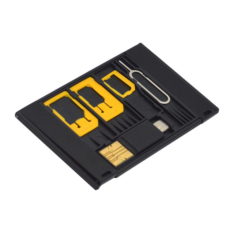 5 Stks/set Sim Otg Telefoon Reader Set Micro Sim En Nano Adapter (Willekeurige Kleur)