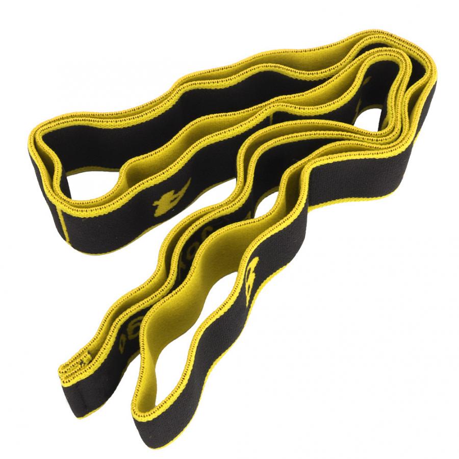 Cinturones de Yoga, bandas elásticas de resistencia para Fitness, baile de Yoga, cinturón de eslinga muscular, equipo de ejercicio de entrenamiento: YELLOW