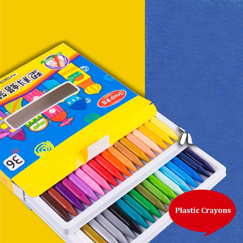 12/18/24 kleuren Plastic Krijt Wax Crayon Schilderen Sticks Kleur Krijt Kleur Potlood Kinderen Student Caryon GLP617