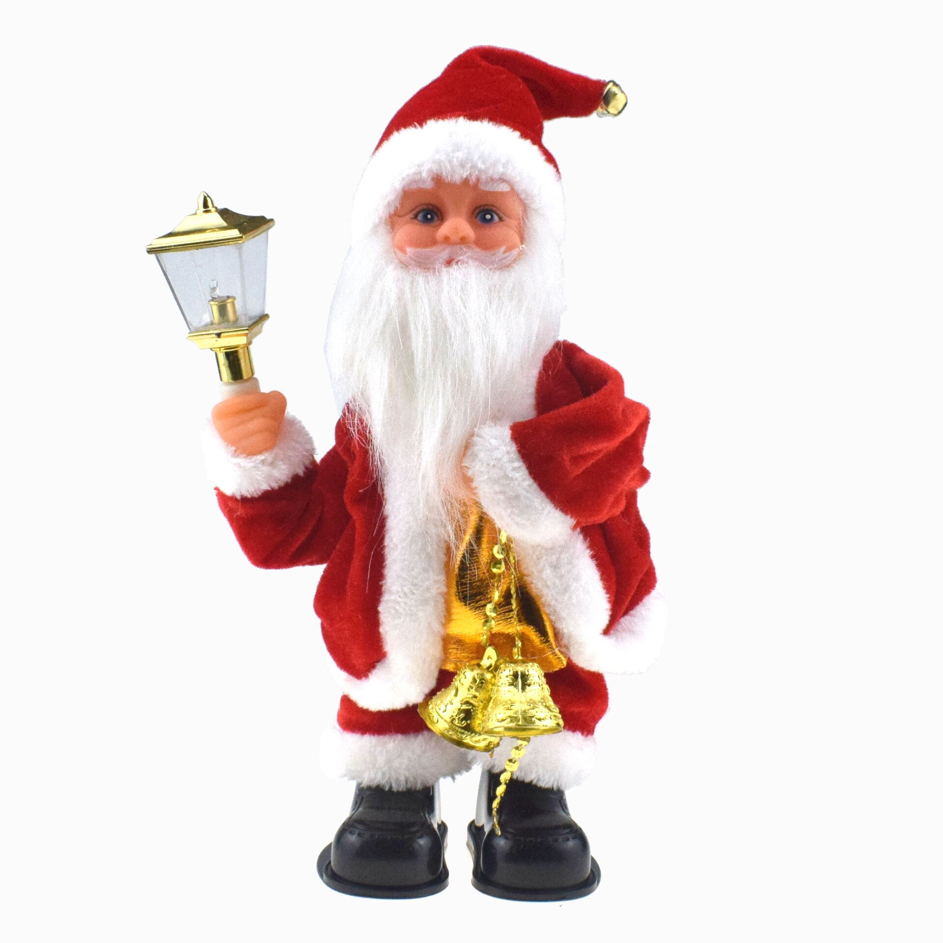 Novelty Shake Lamp Mention Bell Santa Claus Doll with Music Electric Will Sway Christmas Elder's Day Toy: Default Title