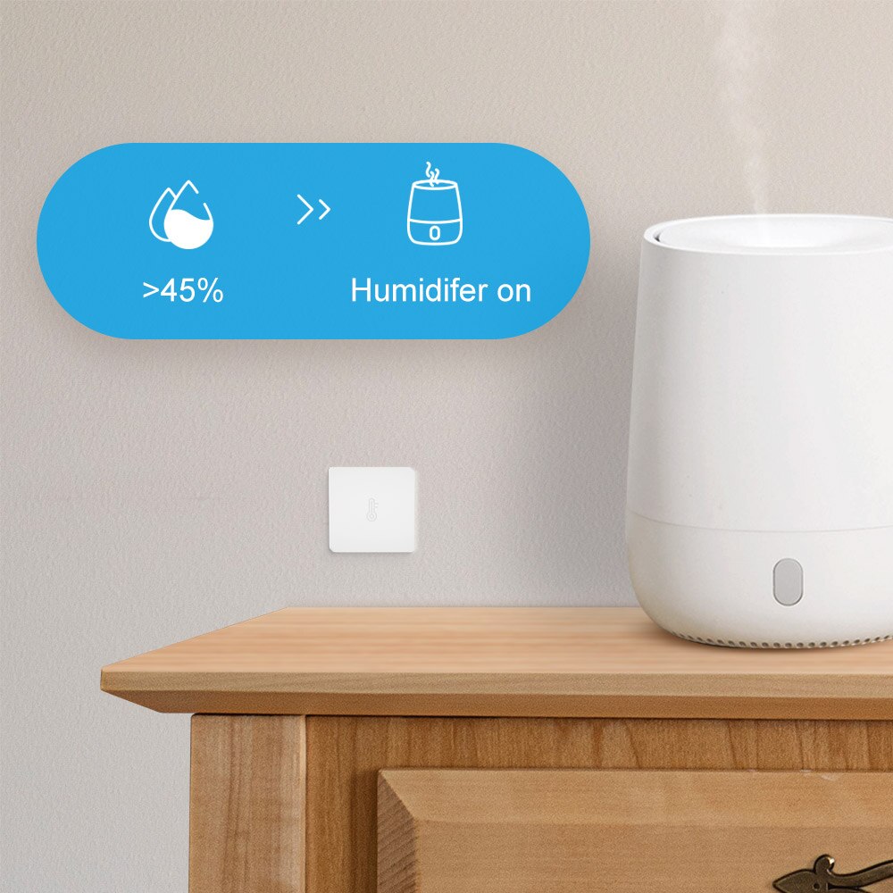 Itead SONOFF SNZB-02 ZigBee Temperature Humidity Sensor Real Time Monitor Via e-WeLink App Works with SONOFF ZigBee Bridge IFTTT