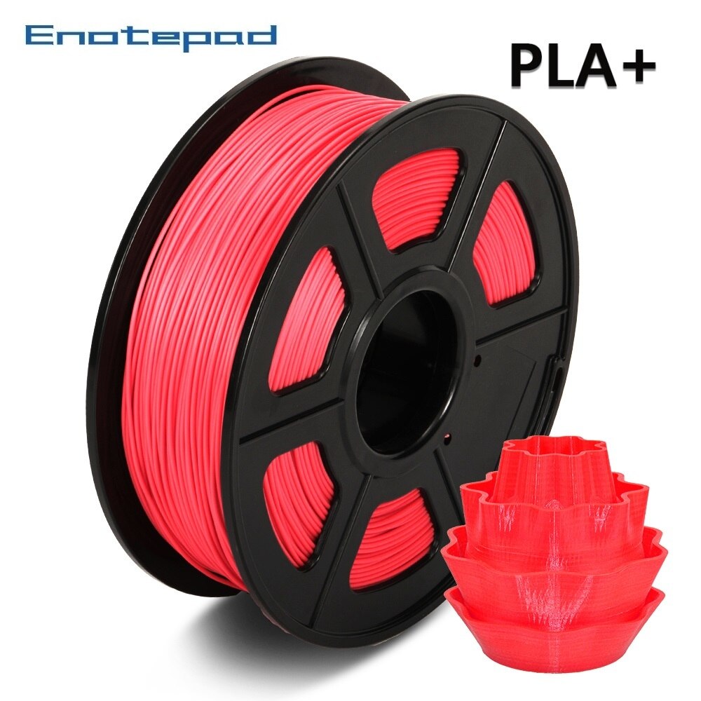 Enotepad 3D Printer Filament Pla +/Pla 1.75Mm 2.2 Lbs 1Kg Spool 3D Afdrukken Materiaal Voor 3D printers En 3D Pennen: PLAPLUS-RD-1KG