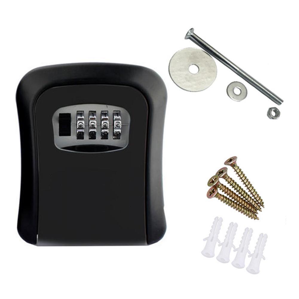 Smart Code Lock Key Storage Box Outdoor Waterproof Wall Mounted Key Padlock Safe Box 4 Digits Passwords Anti-thieft Lock Bag