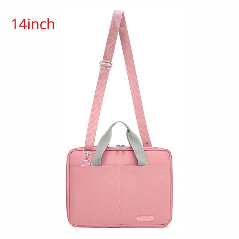 Women Laptop Briefcase Computer Bag Business Document Organizer Ipad Tote Ladies Handbag Messenger Document Bag: B-pink14