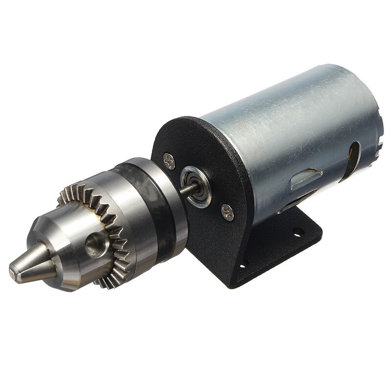 Dc 12-36V Drehmaschine Drücken 555 Motor- Mit Miniatur Hand Bohrfutter Und Montage Halterung Dc Motor-